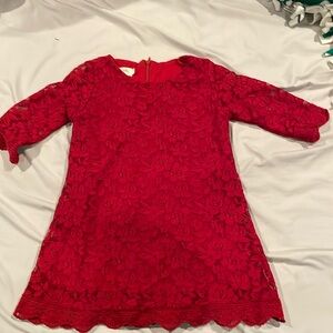 Red lace dress